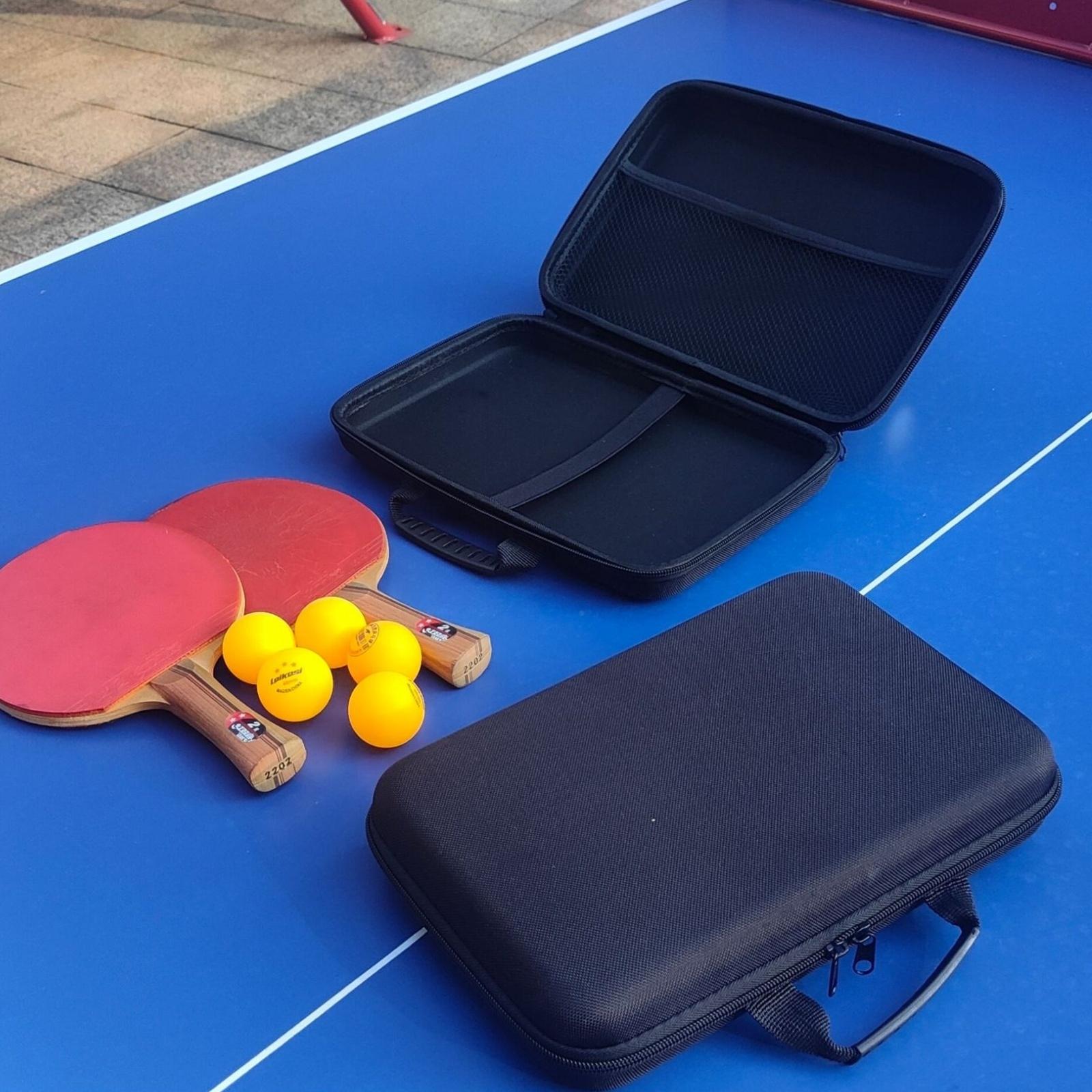 Table Tennis Backhand - Paddle Protective Case EVA Compartment Racket