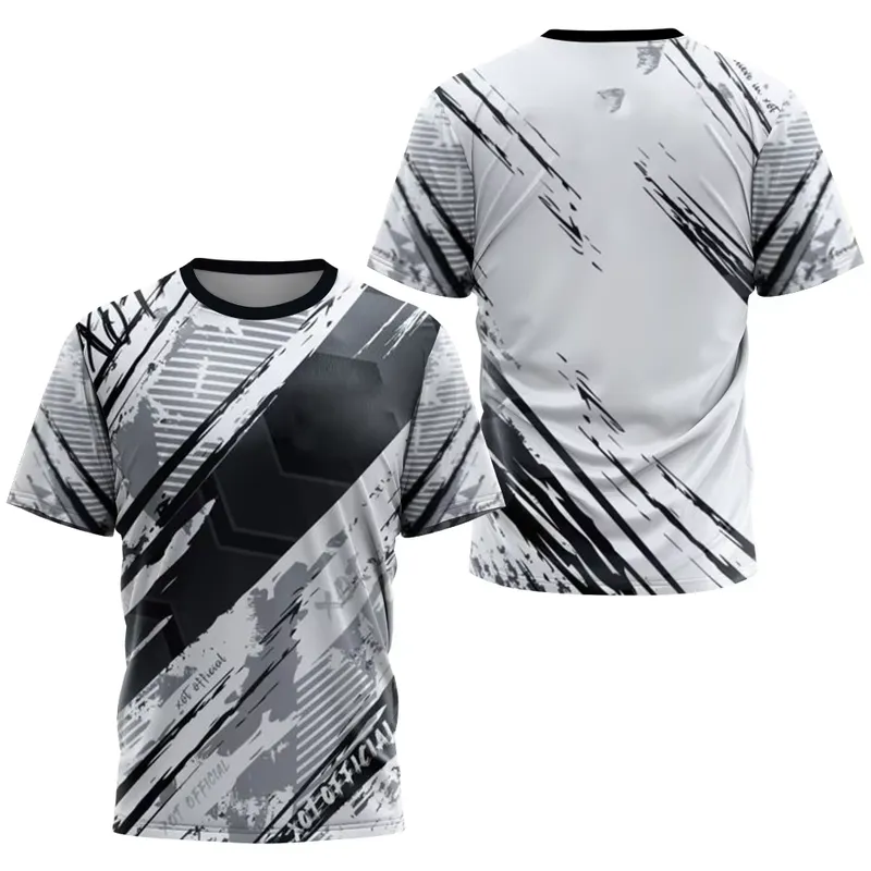 Table Tennis Training China - 3D Digital Print Fashion Gradient Stripe