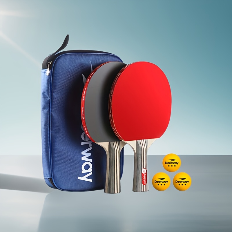 Table Tennis Match - 2 Professional Table Tennis Racket Sets,