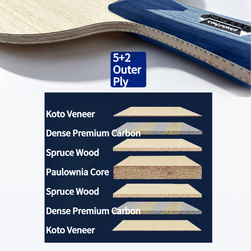 KASEED S211 King Power 7-Ply O - Table Tennis Is Played With A recension och pris